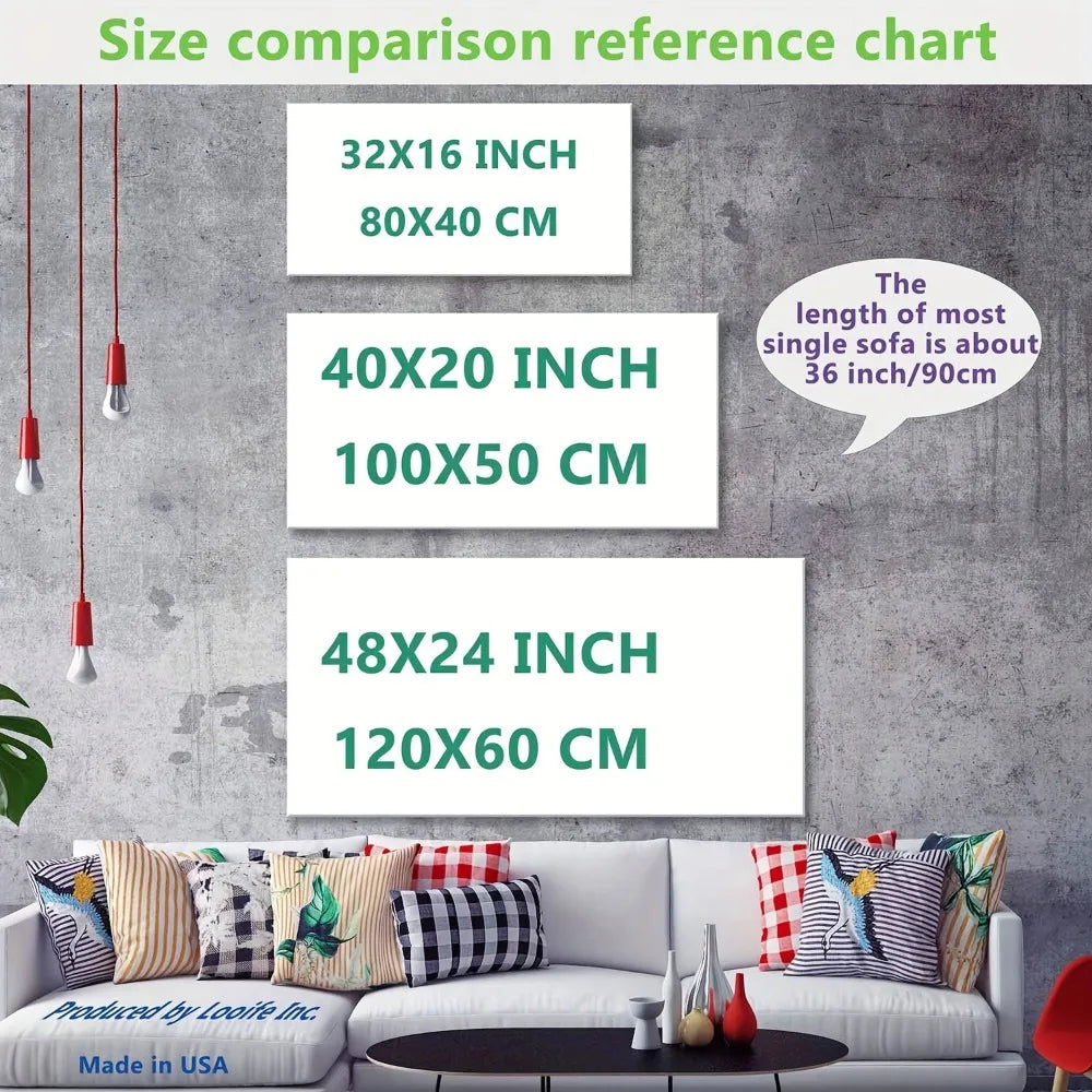 Large Abstract Sun Canvas Wall Art With Pine Frame 1.5 Thick