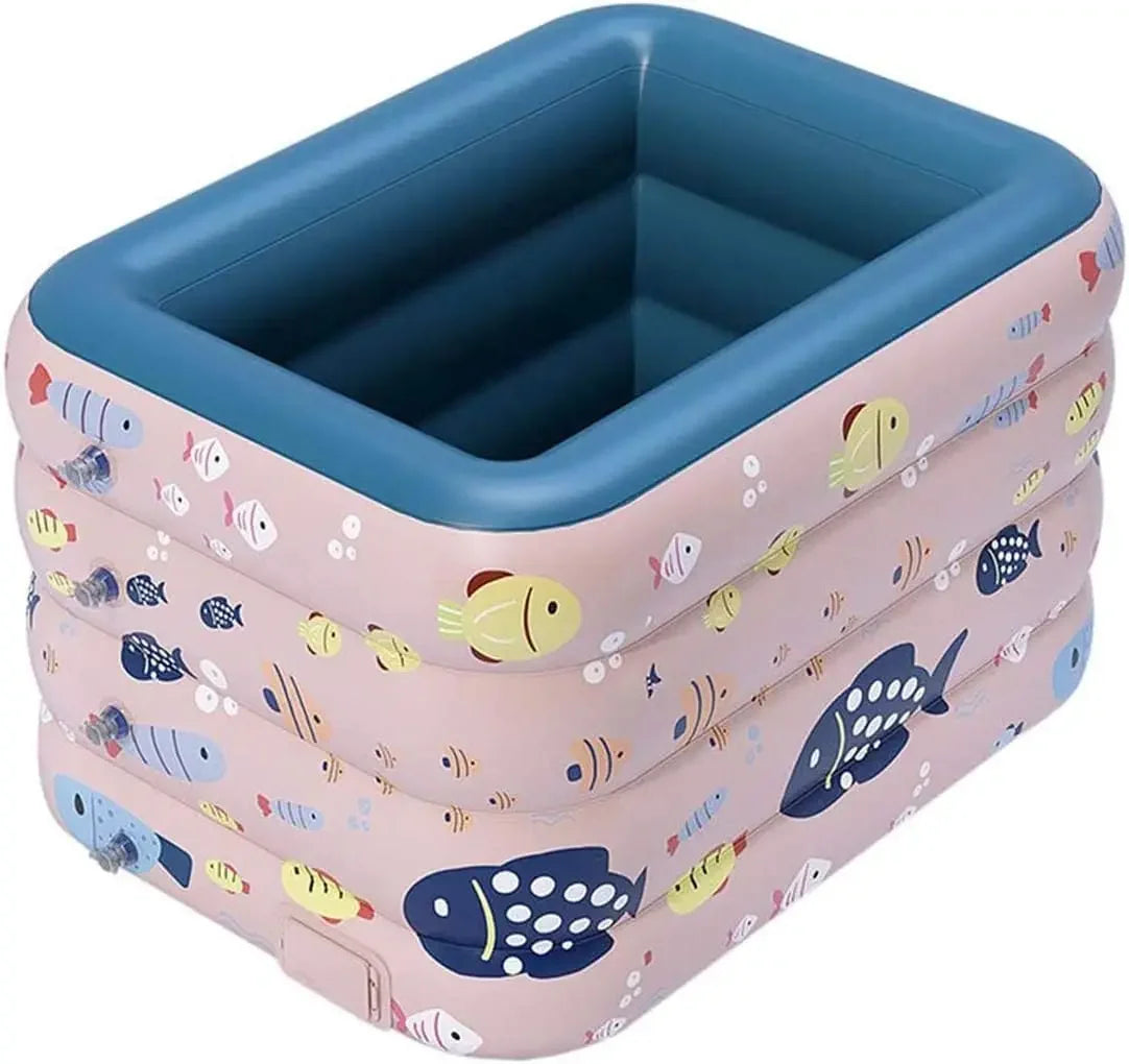 Deep Sea Blue Wireless Inflatable Family Pool for Kids