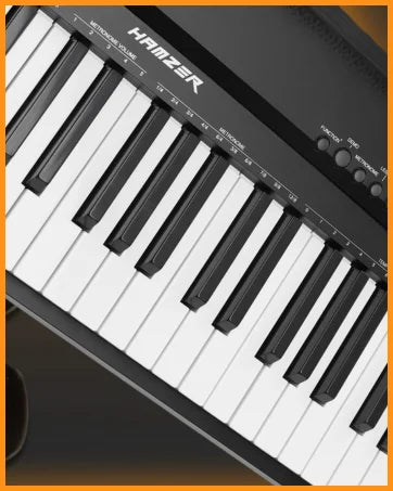 61 Key Keyboard Piano with Lighted Keys, Built-In Speakers, Stand, Bench, & Key Labels - Portable Electronic Musical Keyboard Se