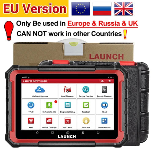 Launch X431 Pro Elite CANFD DOIP Car Full System Diagnostic Tool ECU Coding Bi-Directional Control 31 Plus Reset OBD2 Scanner
