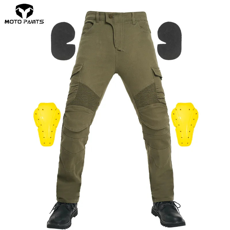 New Motorcycle Jeans Outdoor Cycling Motocross Riding Pants Denim Adventure Trousers Black Blue