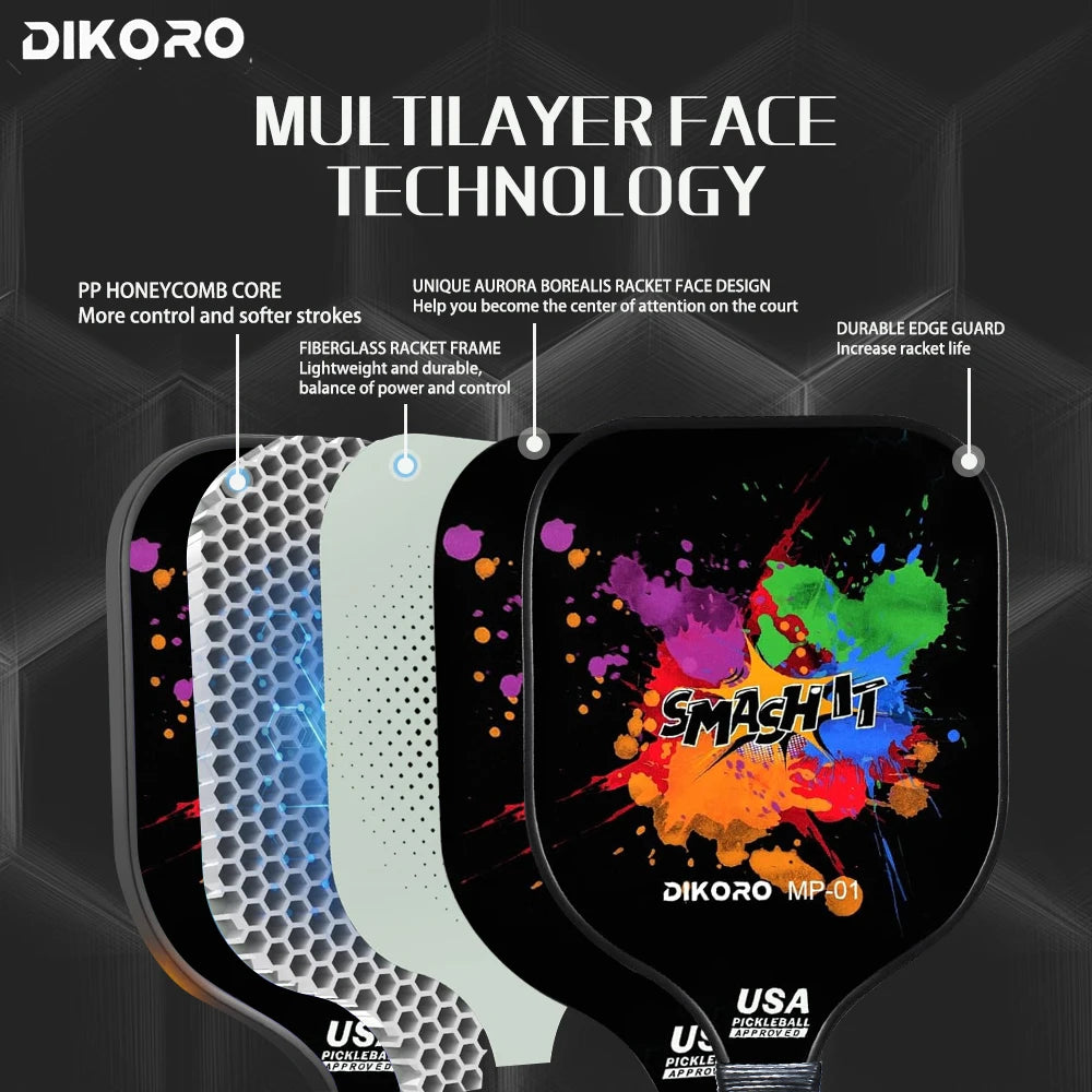 DIKORO Pickleball Paddle Graphite Textured Surface