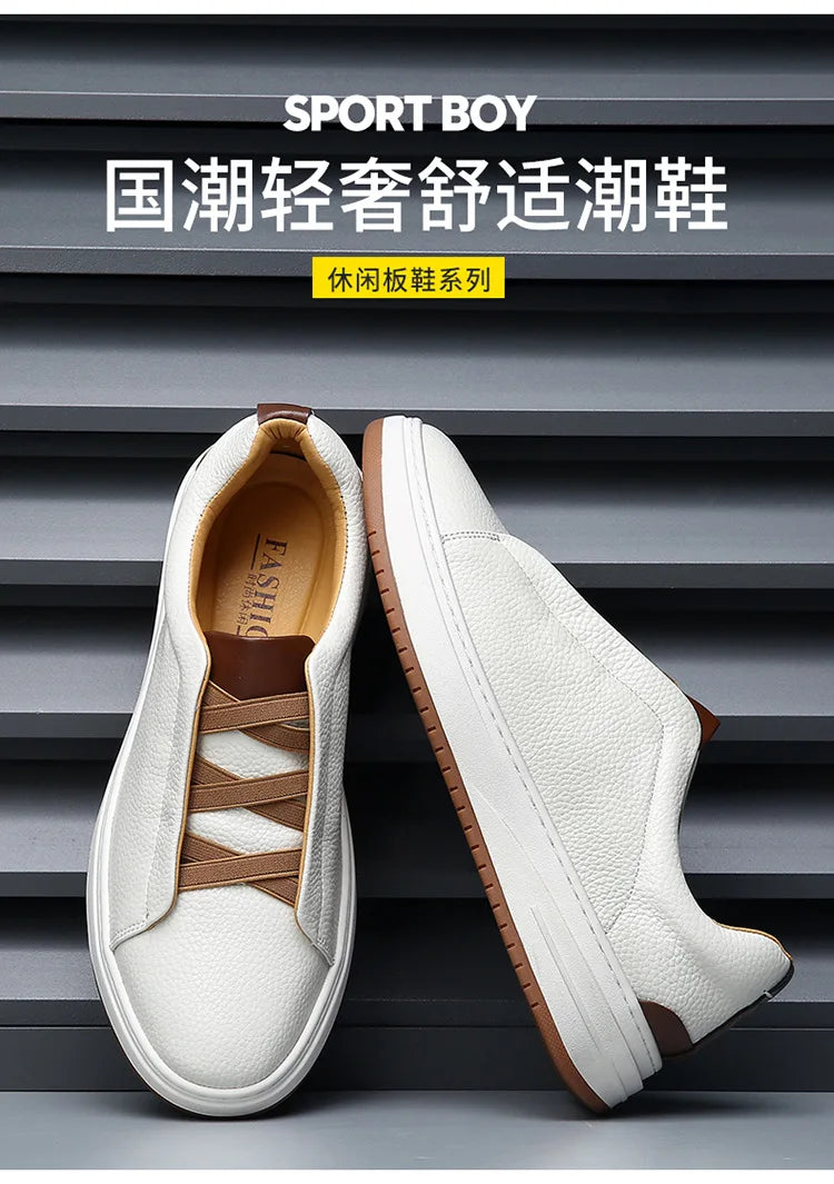 New Men's Shoes Cow Leather Breathable