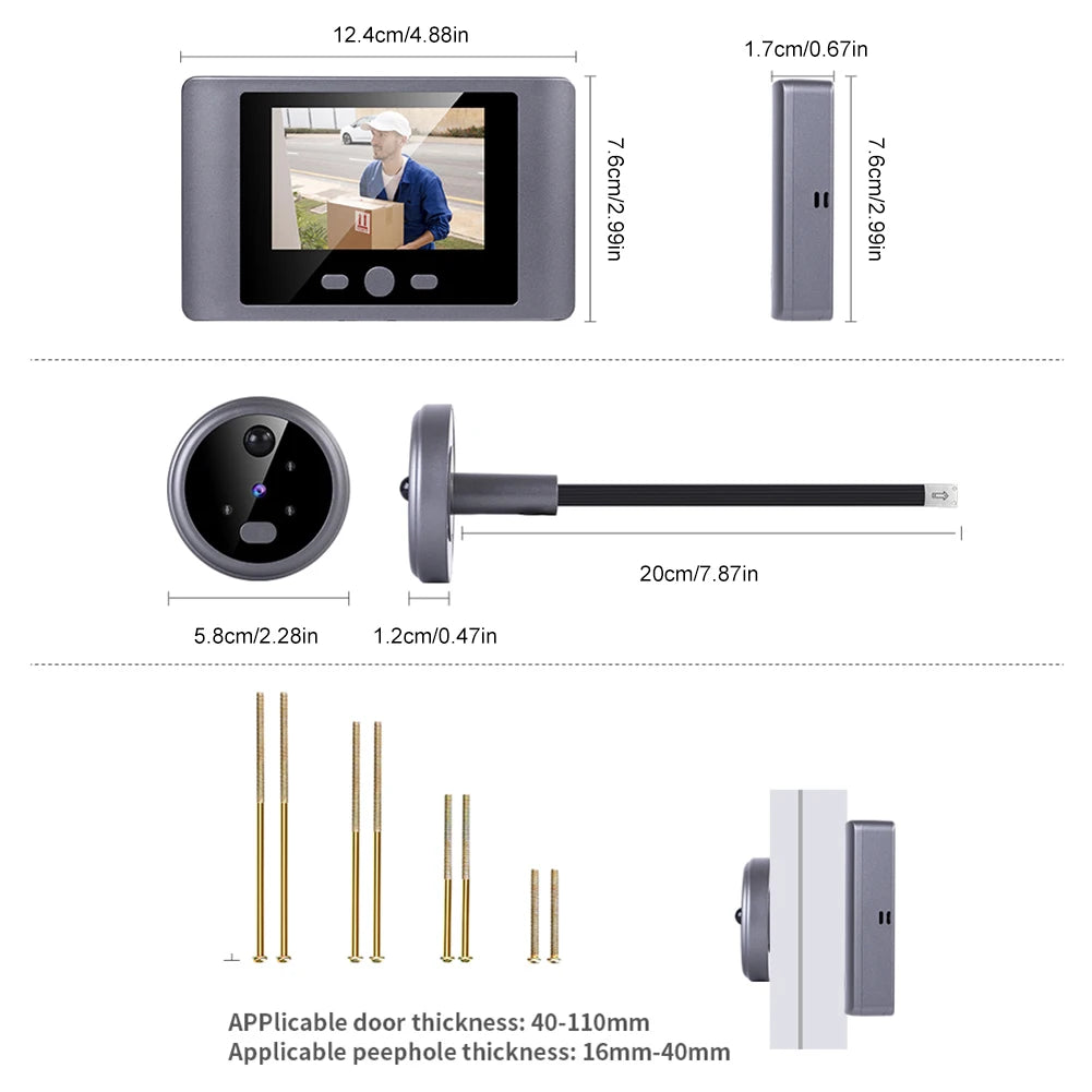 Home Security Peephole Video Doorbells Eye Camera Support Video