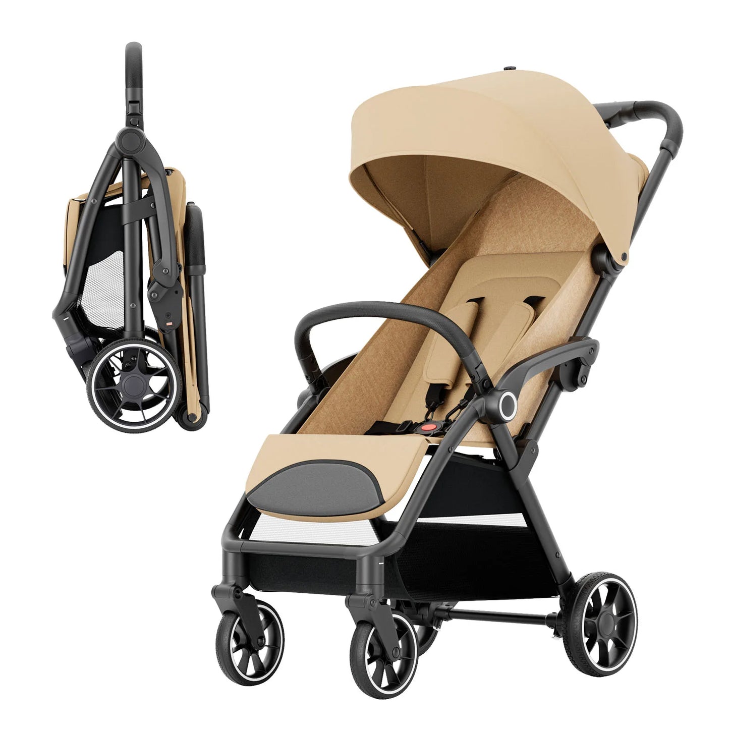 High View Portable Baby Stroller Compact Lightweight Travel Stroller for Babies & Toddlers With 360 Swivel Seat