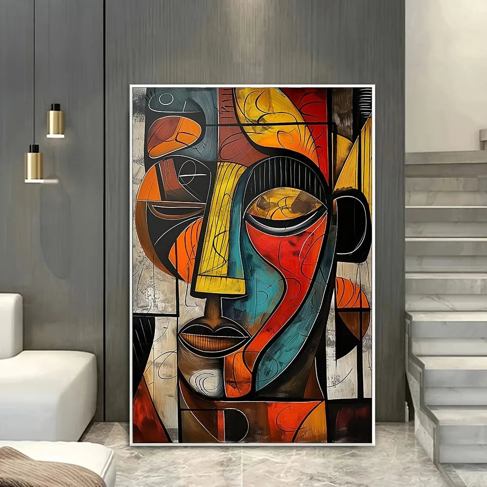 1 Abstract African Art Canvas Print Frameless Wall Art