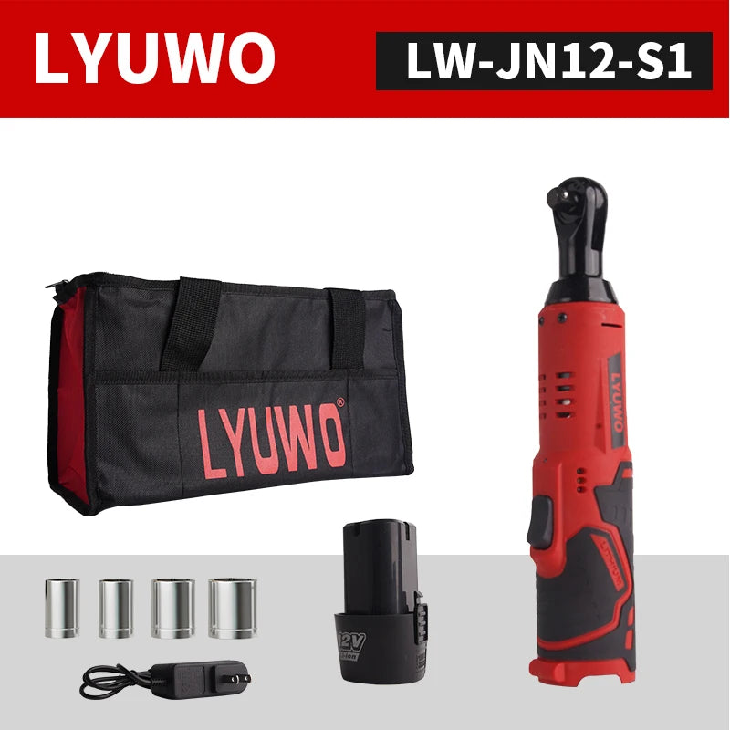 3/8 Inch Rechargeable Electric Ratchet Set With Angle Drill And Screwdriver For Automobile Maintenance Tool