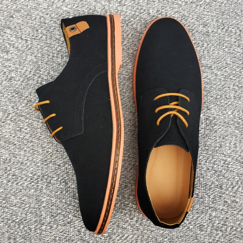 2020 Spring Suede Leather Men Shoes Oxford Casual Classic Sneakers Comfortable Footwear Large Size Flats