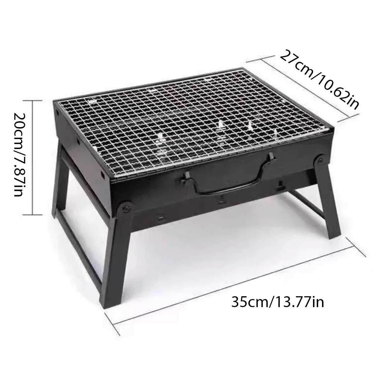 Portable BBQ Charcoal Grill Stainless Steel Mini BBQ Tool Kit