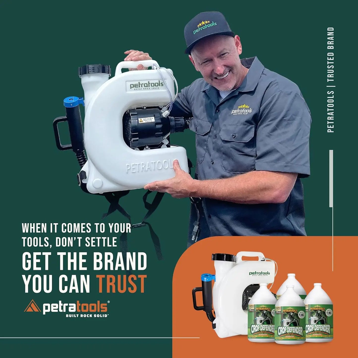 PetraTools Electric Fogger Machine Mosquito Fogger Insect Backpack Sprayer ULV with Extended Commercial Hose and Padded Straps 4 Gallon