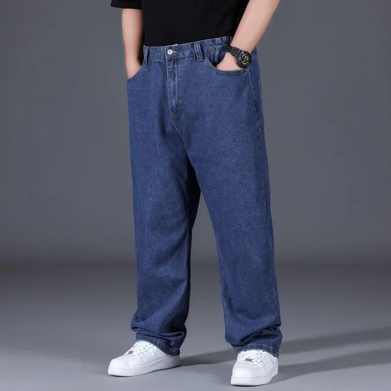 10XL Oversize Jeans for Men Fashion Streetwear Plus Size Cotton Loose Cargo Pants Casual Breathable Big Fat Trousers
