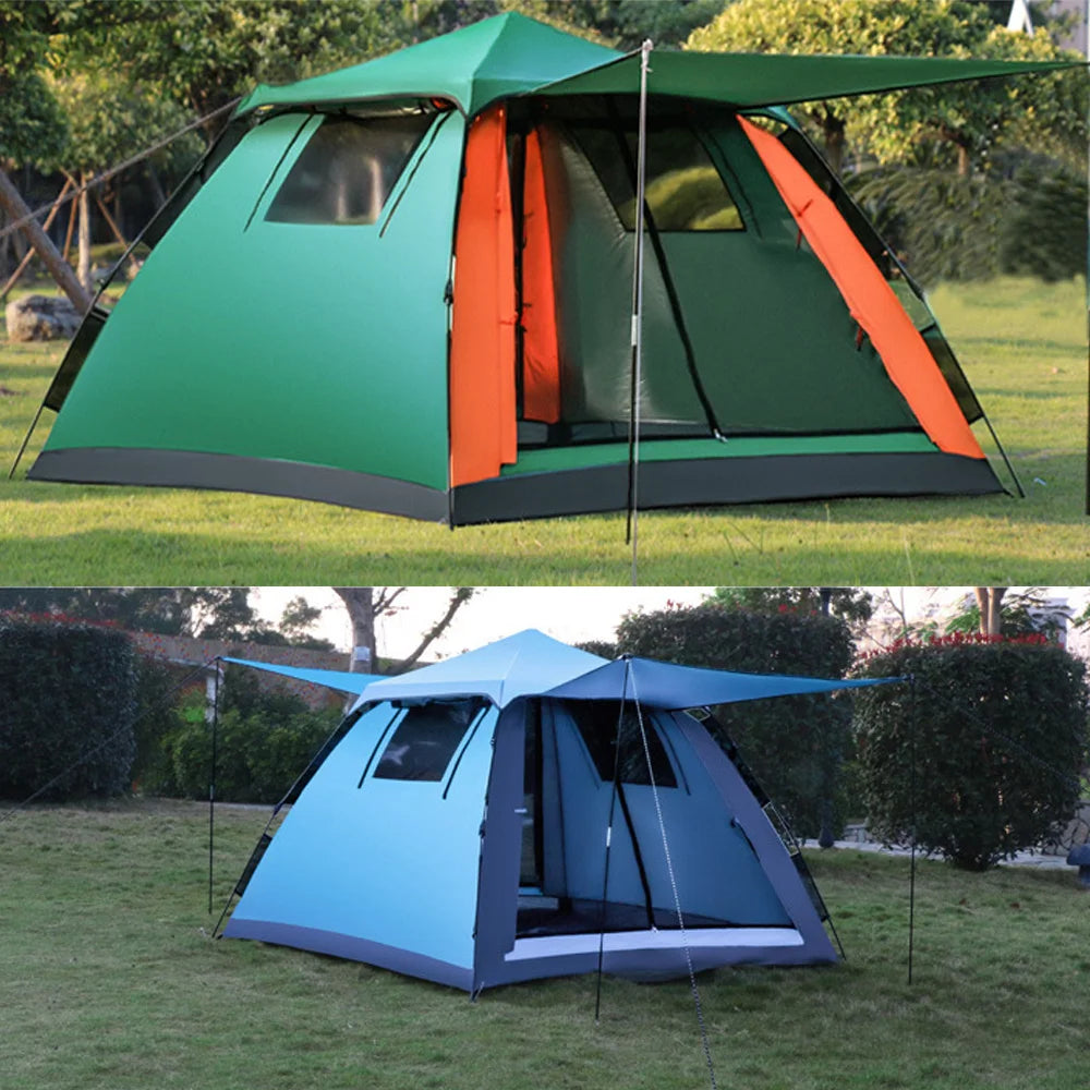 Portable Outdoor Folding Tent Fully Automatic Quick Opening Tent for 3 to 4 Person Camping Rain Proof Sun Proof