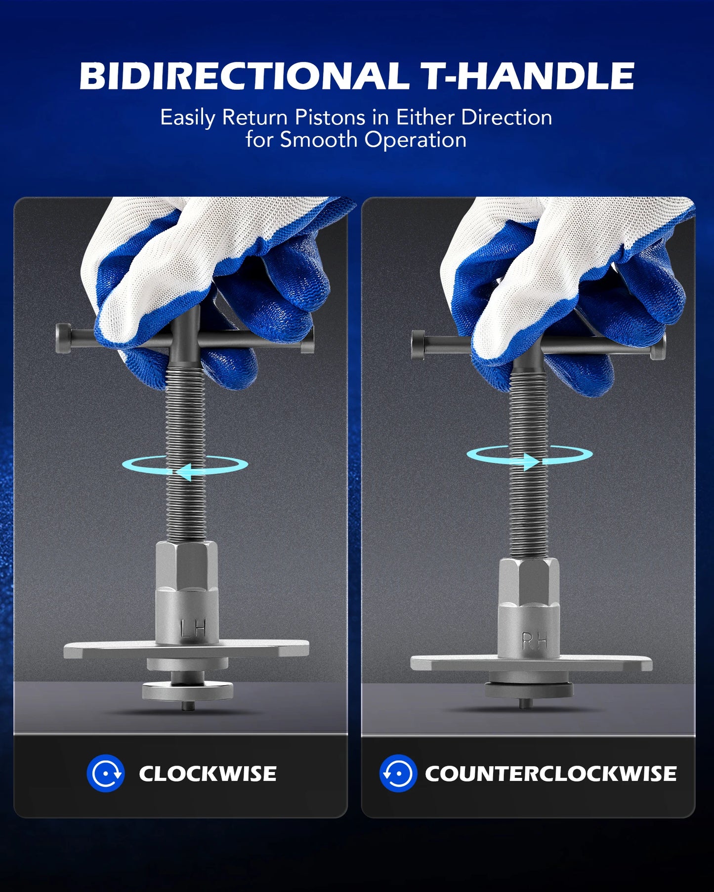 OMT 24Pcs Universal Disc Brake Caliper Tool Piston Pad Wind Back Hand Kit with Hooks Compressor Tool Heavy Duty Set