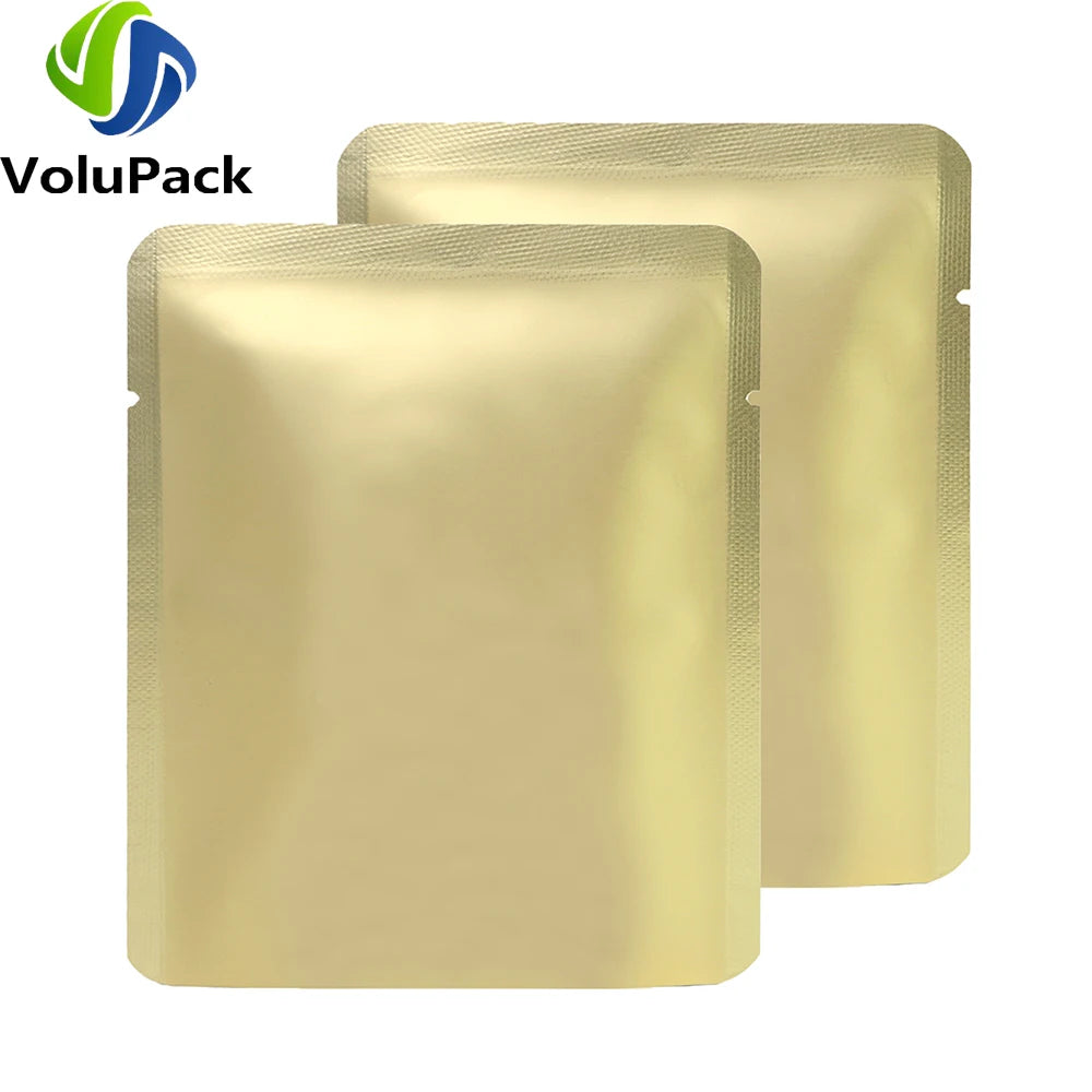 High Quality Vacuum Heat Seal Coffee Bags Open Top Tear Notch Matte Powder Pouches Eco Smell Proof Aluminum Mylar Packaging Bags