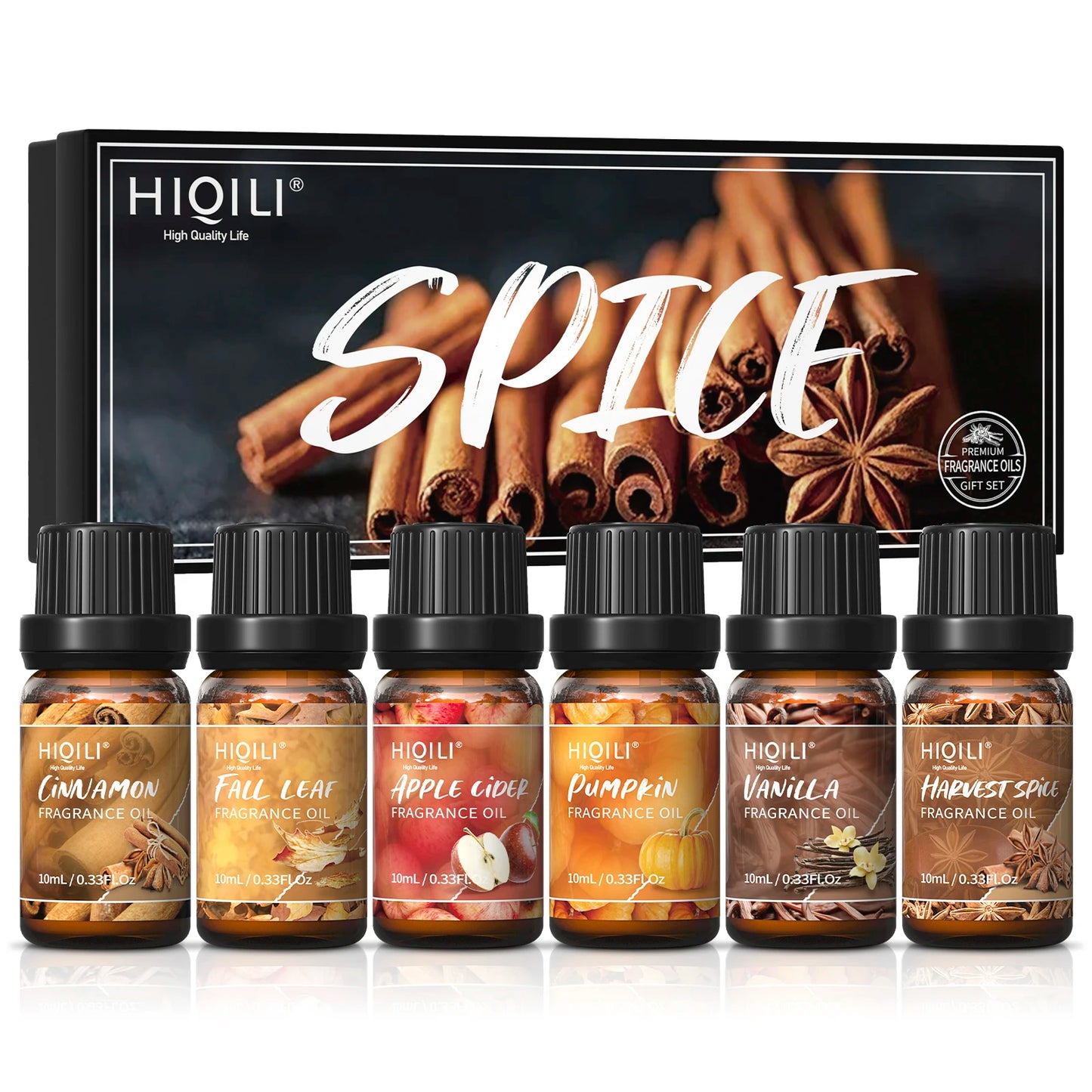 HIQILI Spice Fragrance Oils Top 6 Gift Set Pure Perfume Oil