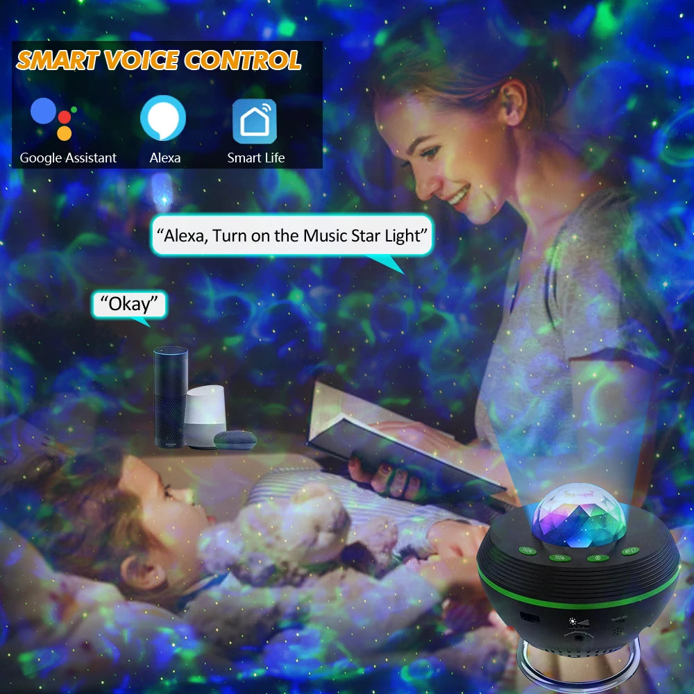 New WiFi Tuya Smart LED Star Galaxy Projector Ocean Light