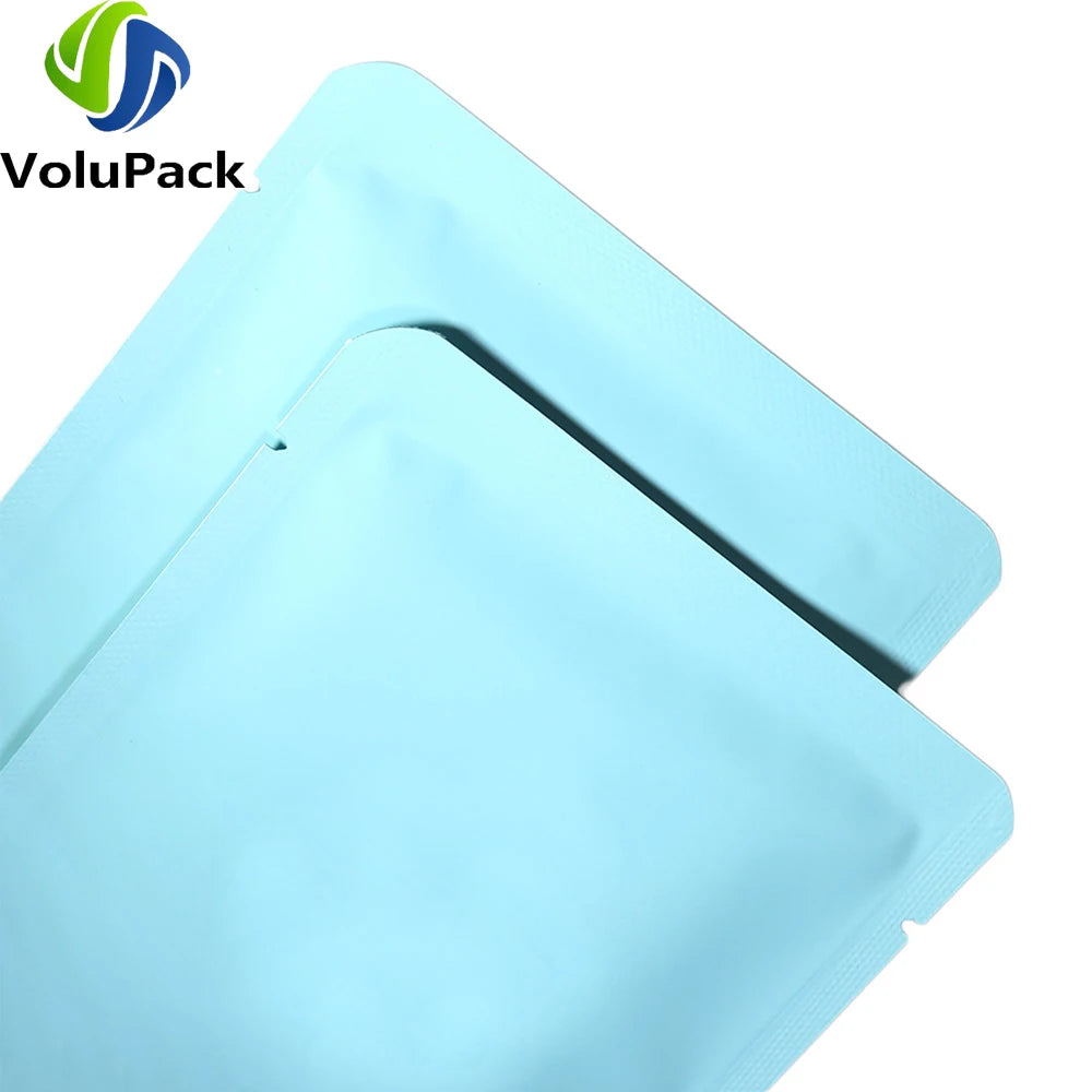 High Quality Vacuum Heat Seal Coffee Bags Open Top Tear Notch Matte Powder Pouches Eco Smell Proof Aluminum Mylar Packaging Bags