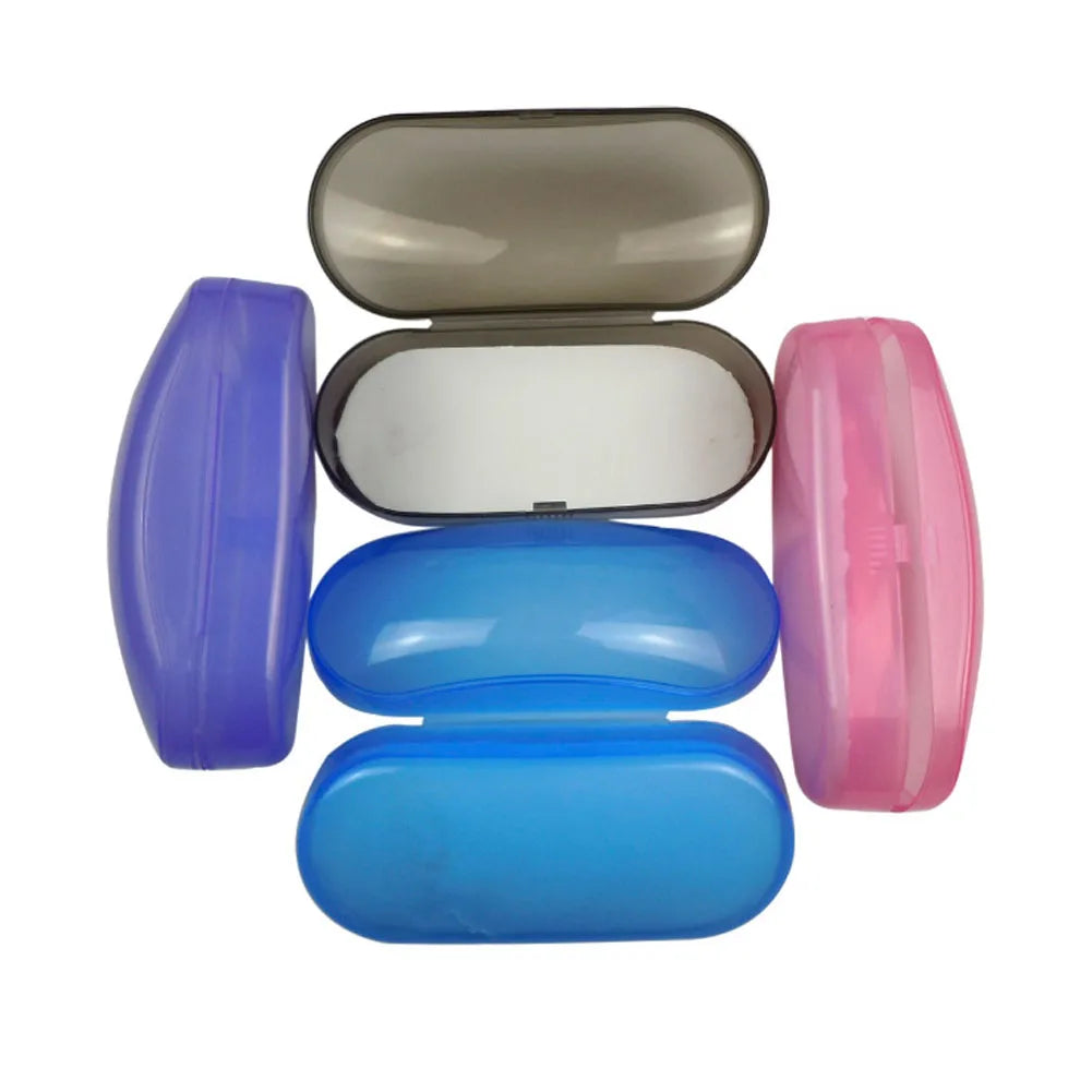 Portable Clear Transparent Shell Eyeglasses Sunglasses Hard Case Box Protector