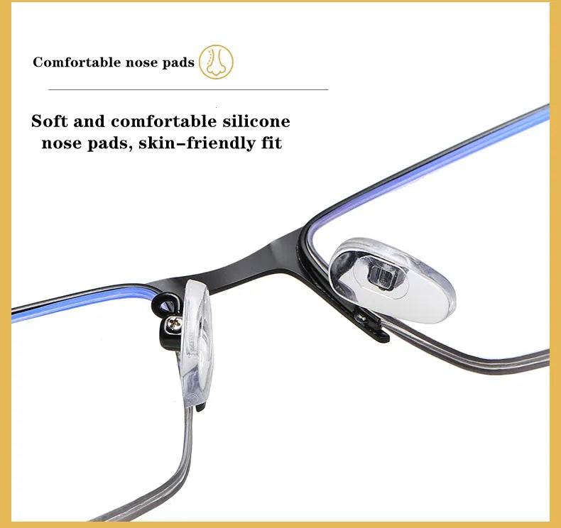 BLMUSA TR90 Business Photochromic Reading Glasses Progressive Multifocal Anti Blue Light Computer Glasses for Men