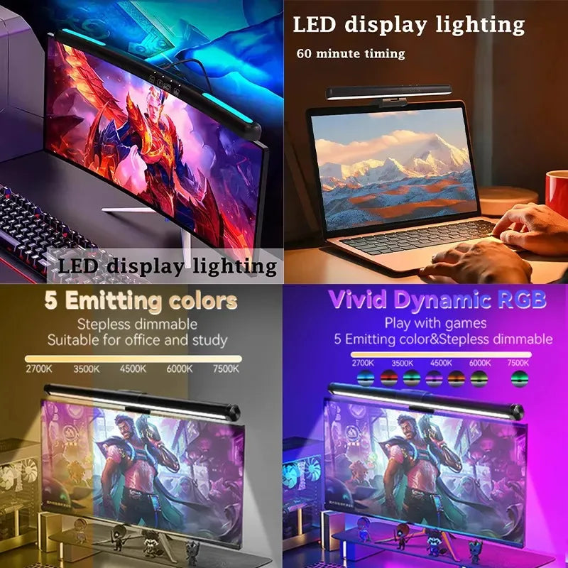 Led Monitor Light Bar Stepless Dimming Desk Light For Study