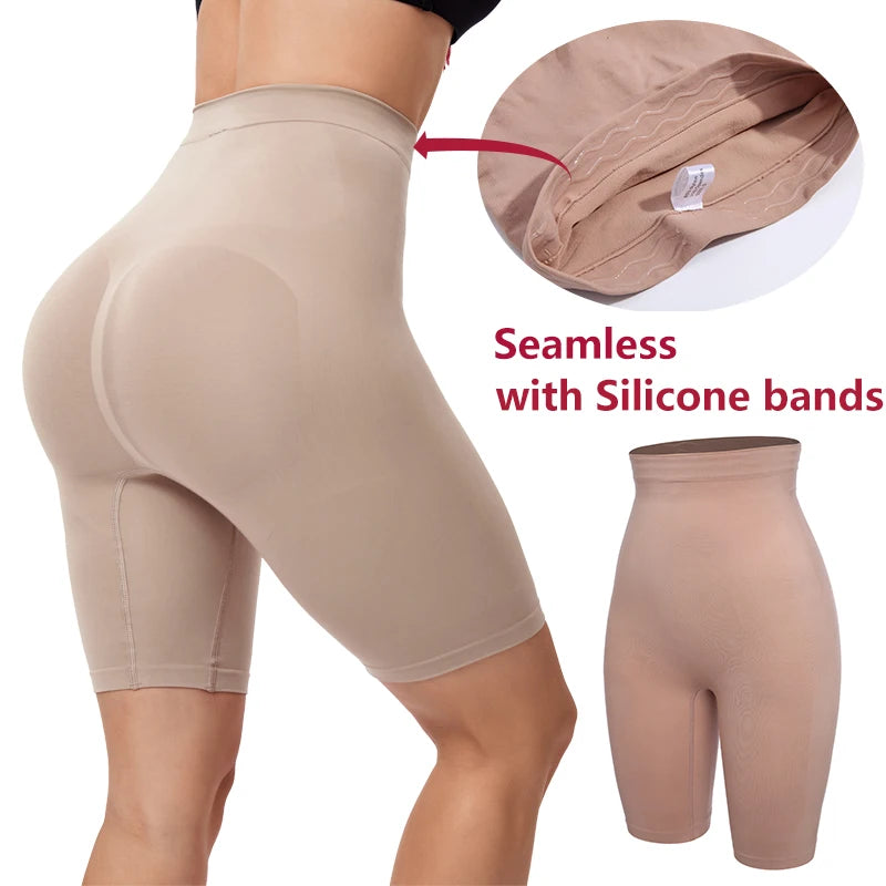 High Waist Seamless Butt Lifter Shorts Women Shapewear Tummy Control Body Shaper Slimming Underwear Sculpting Mid Thigh Panties