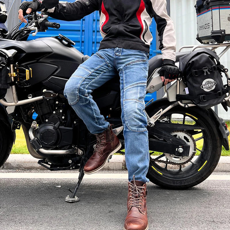 Men's Moto Jeans Motorcycle Pants Protective Gear Touring Motorbike Trousers Motocross CE Protective Stretch Jeans