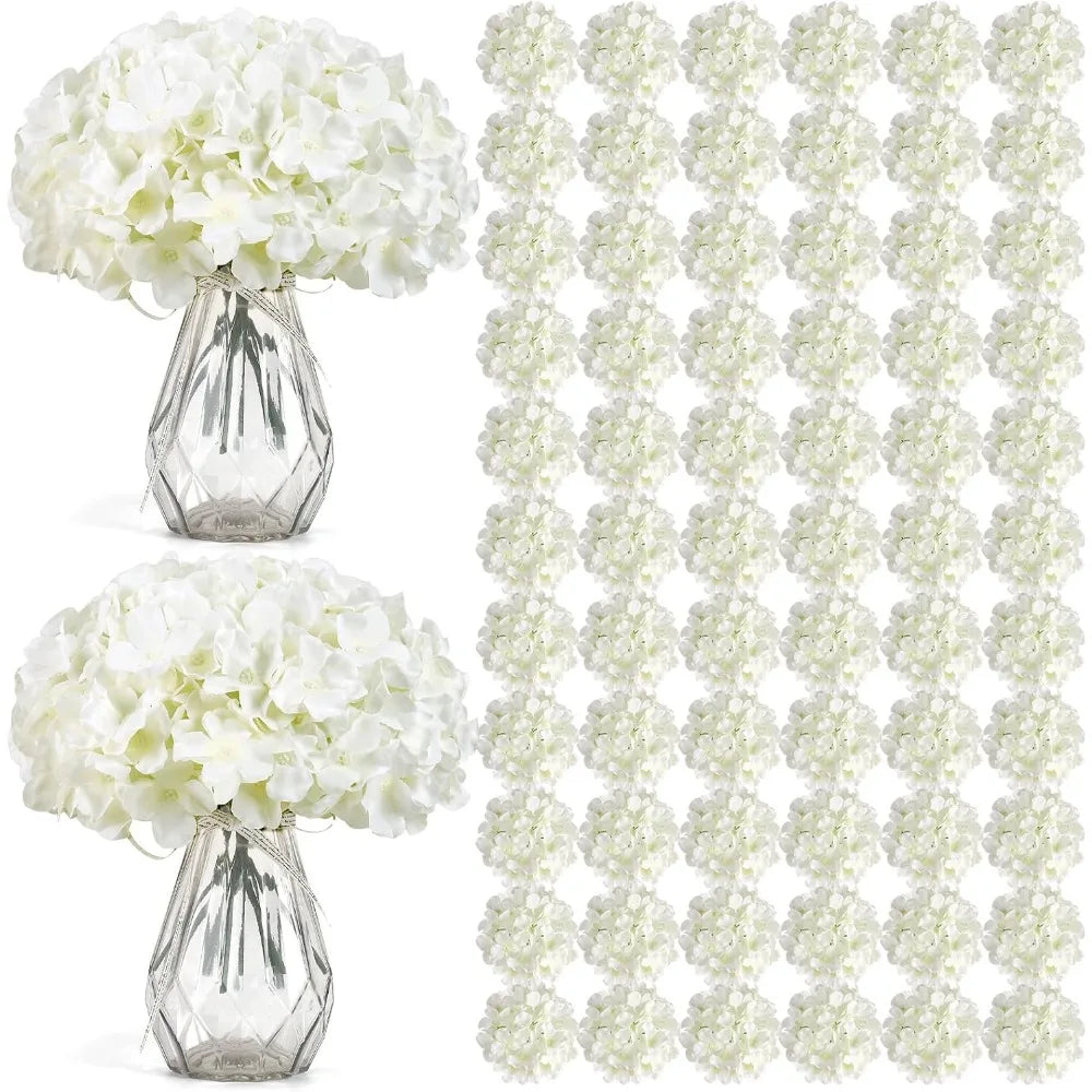 104 PCS Full Hydrangea Flower for Wedding Decor Ivory