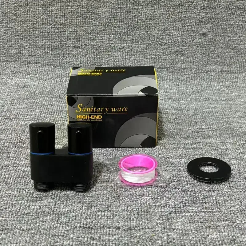 Stainless Steel Double Outlet Angle Valve Large Flow Shower Control Valve for Bathrooms and Washing Machines