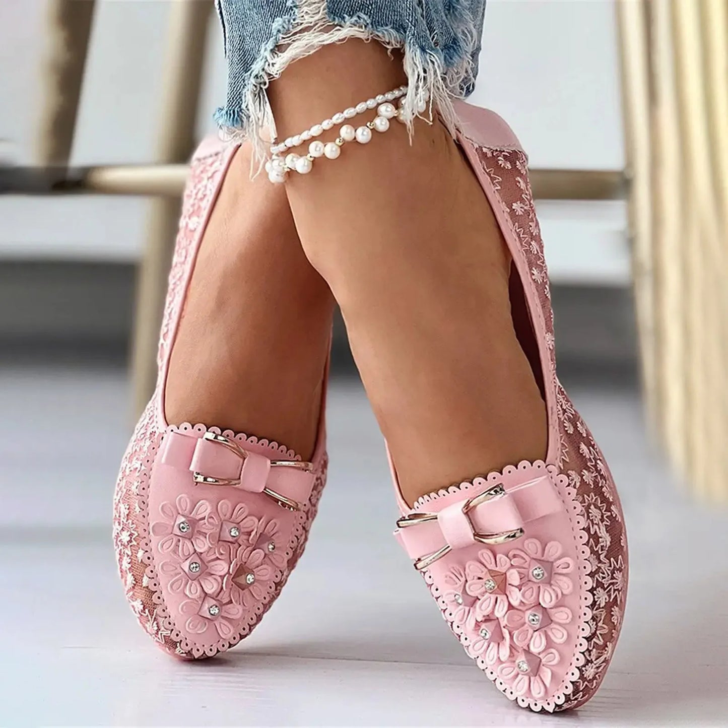 Women's Leather Shoes Soft Sole Women Summer Single Shoes Slip On Shallow Mouth Sandals Elegant Office White Female Footwear