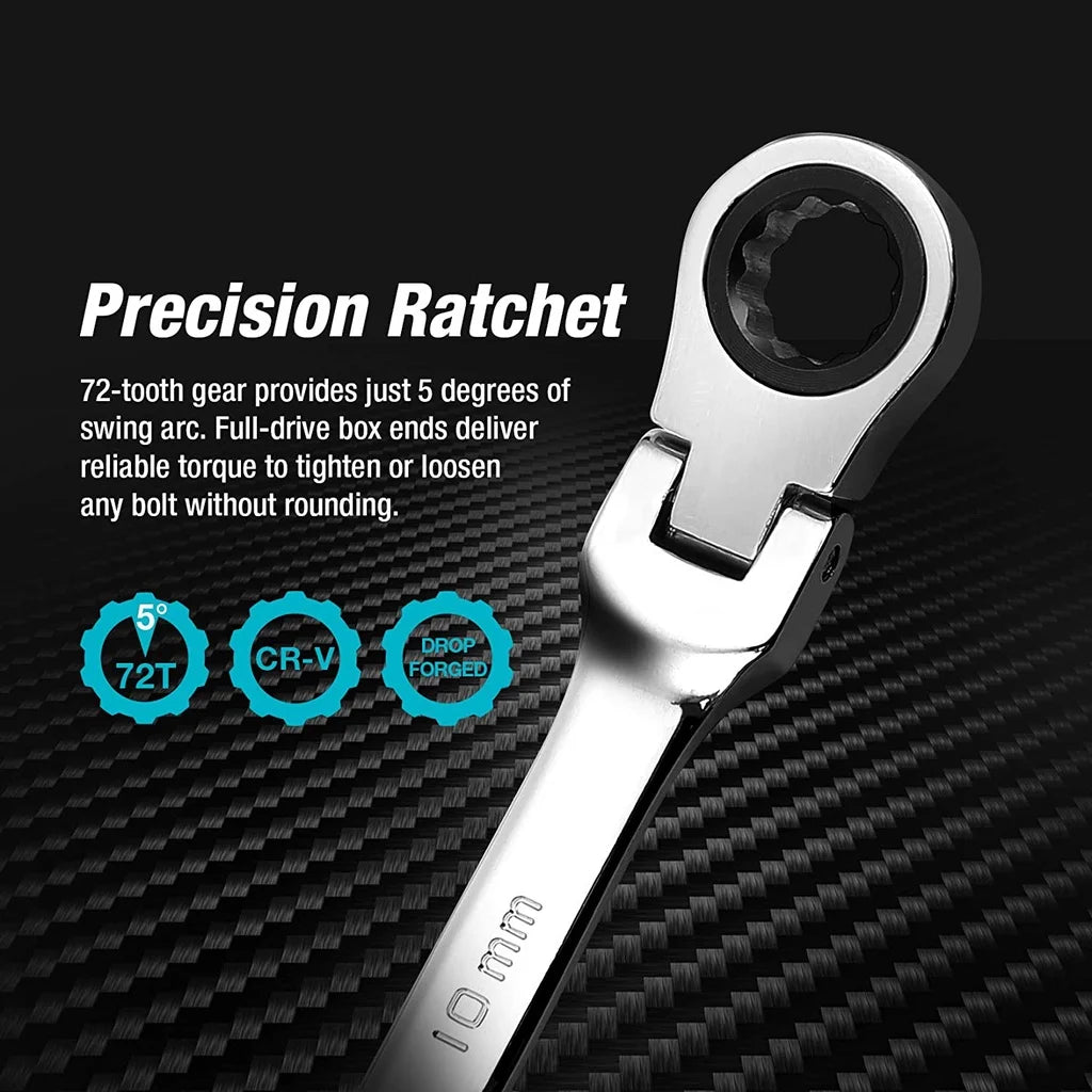 Ratchet Wrench Set Tools for Men Professional Socket Set Multifunctional Flat Wrenches Automotive Mechanical Torque Hand Tools