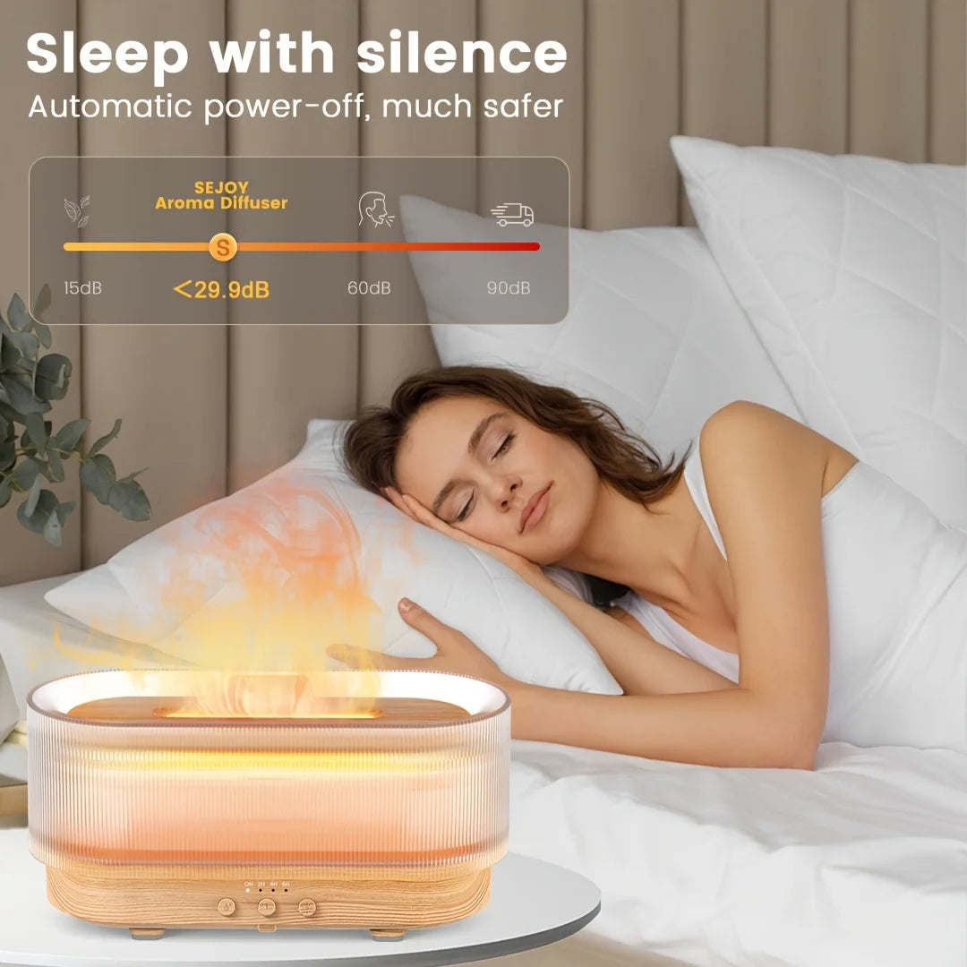 Sejoy Humidifier 300ml 6 Colors Mood Flame Light Diffuser
