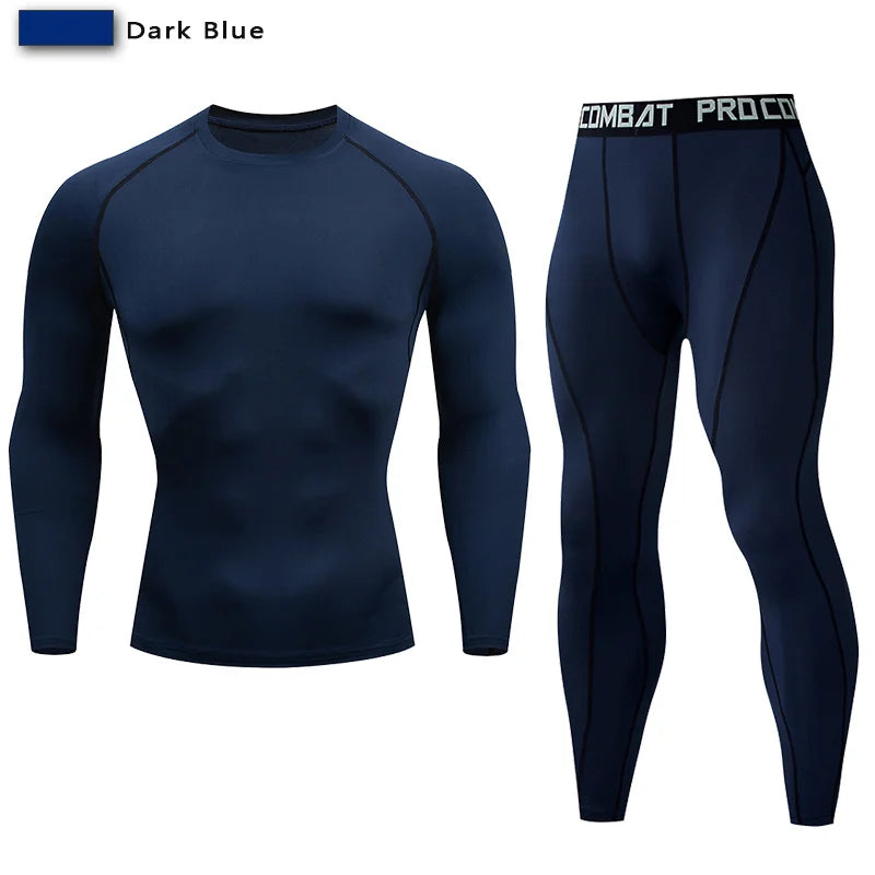 2pcs Men's Compression Sportswear Suit GYM Tight Yoga Sets