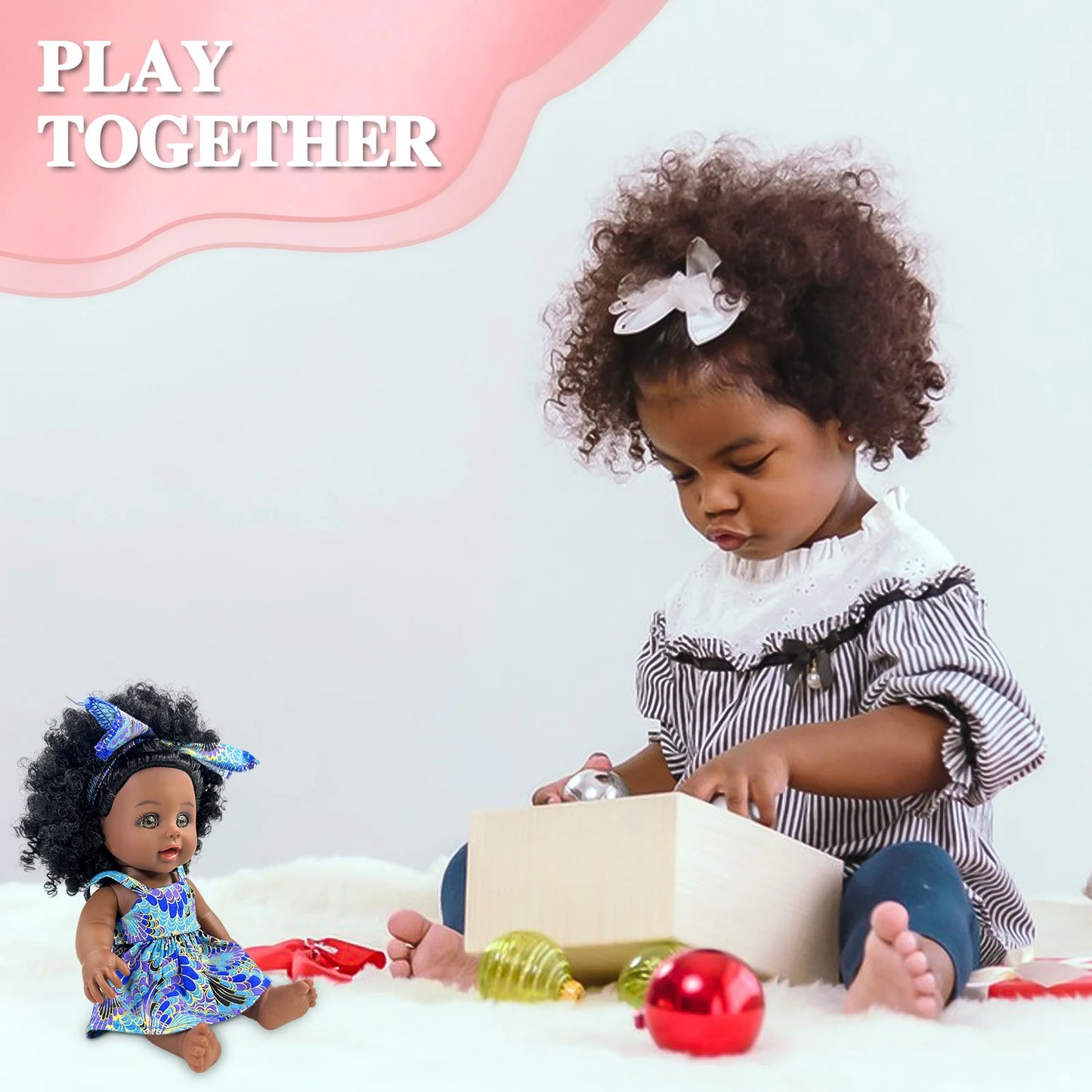 10 Inch Black Baby Doll Realistic Reborn Gift For Kids