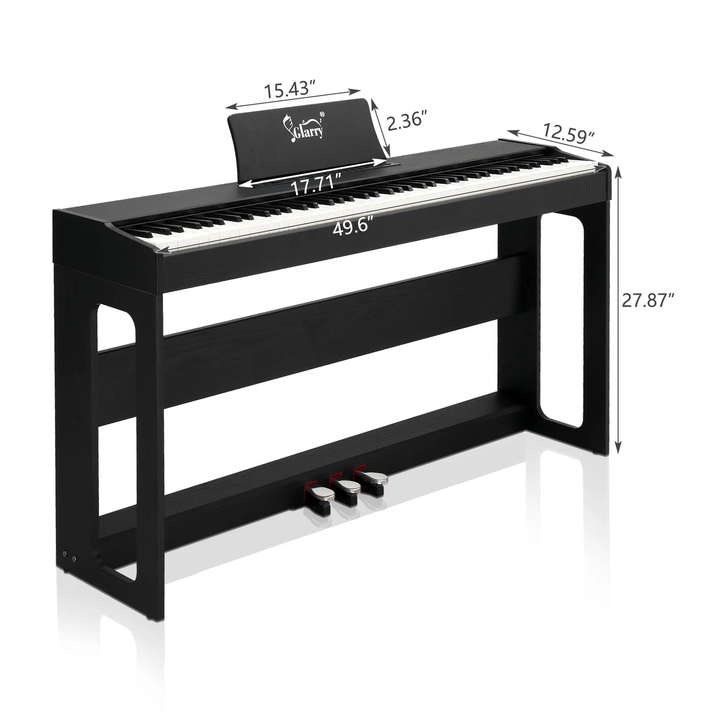 88-key heavy hammer keyboard Vertical black electric piano