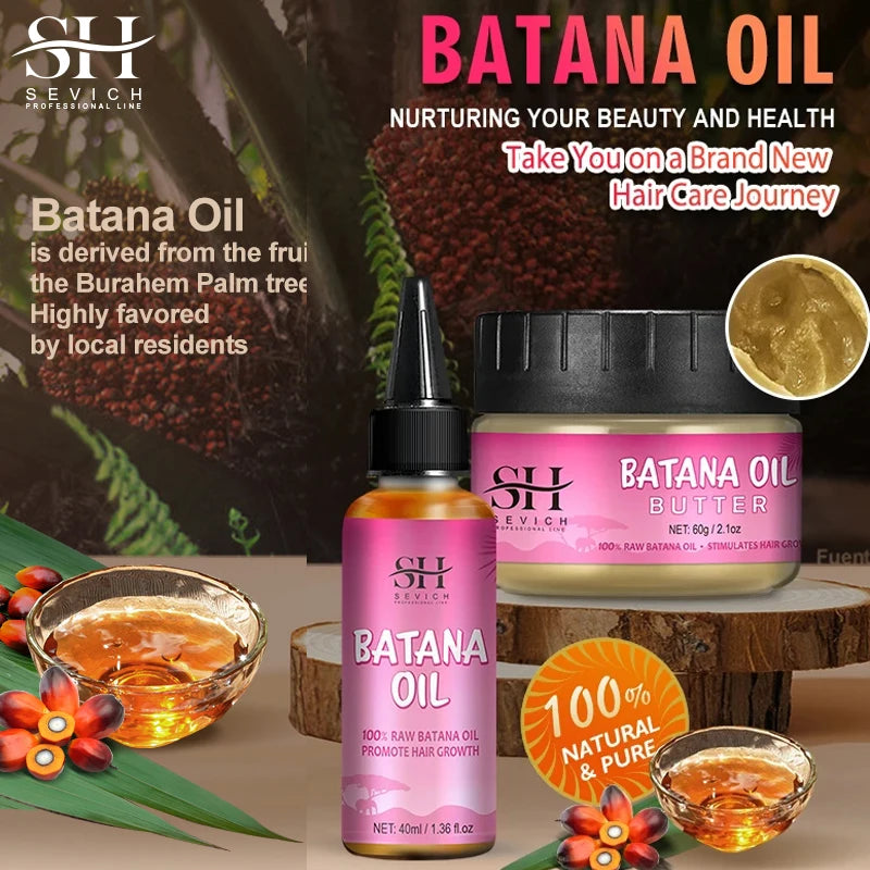 100% Batana Hair Fast Growth Oil Set and Mask Treatment