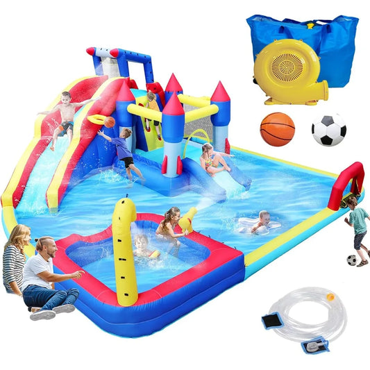 Outdoor Inflatable Water Slide Water Park Bounce House