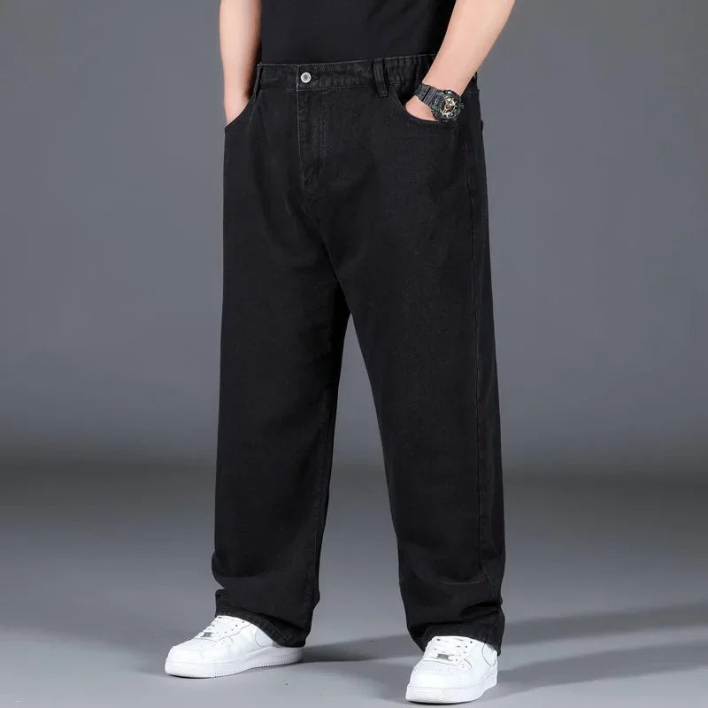 10XL Oversize Jeans for Men Fashion Streetwear Plus Size Cotton Loose Cargo Pants Casual Breathable Big Fat Trousers