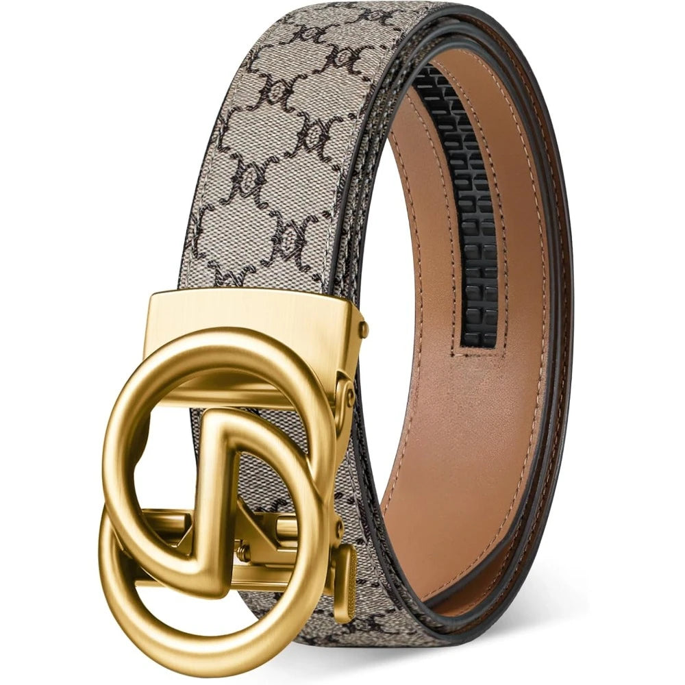 Mens Ratchet  Leather belt Adjustable  - 1 3/8"