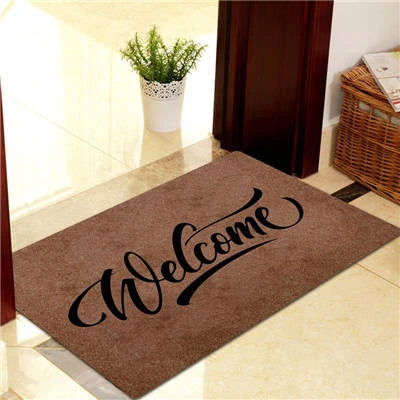 Welcome Front Door Mat Hallway Entrance Doormat Shoes Clean Carpet Rug 40x60cm Waterproof Anti-Slip Floor Mats Home Decoration