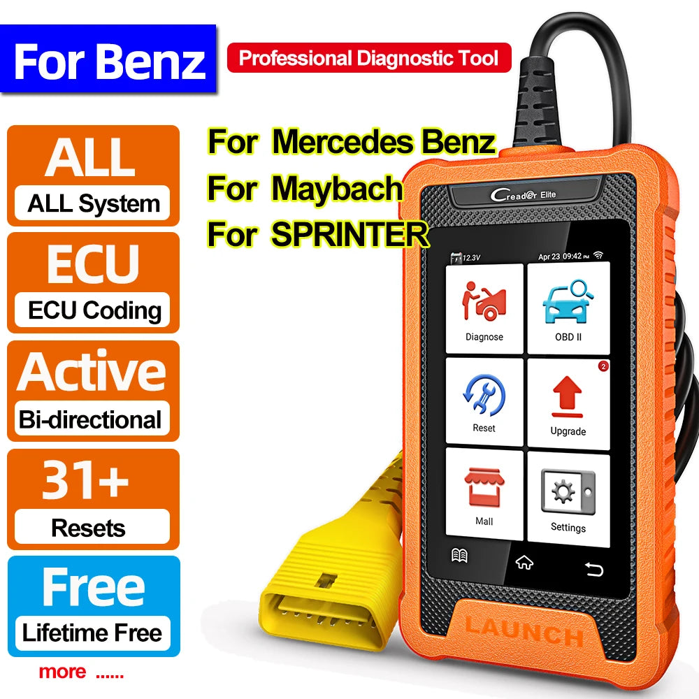 Lifetime Free Update Launch X431 Elite Car Diagnostic Tool Full System Scanner ECU Coding 31 Reset Service for Audi Benz BMW GM