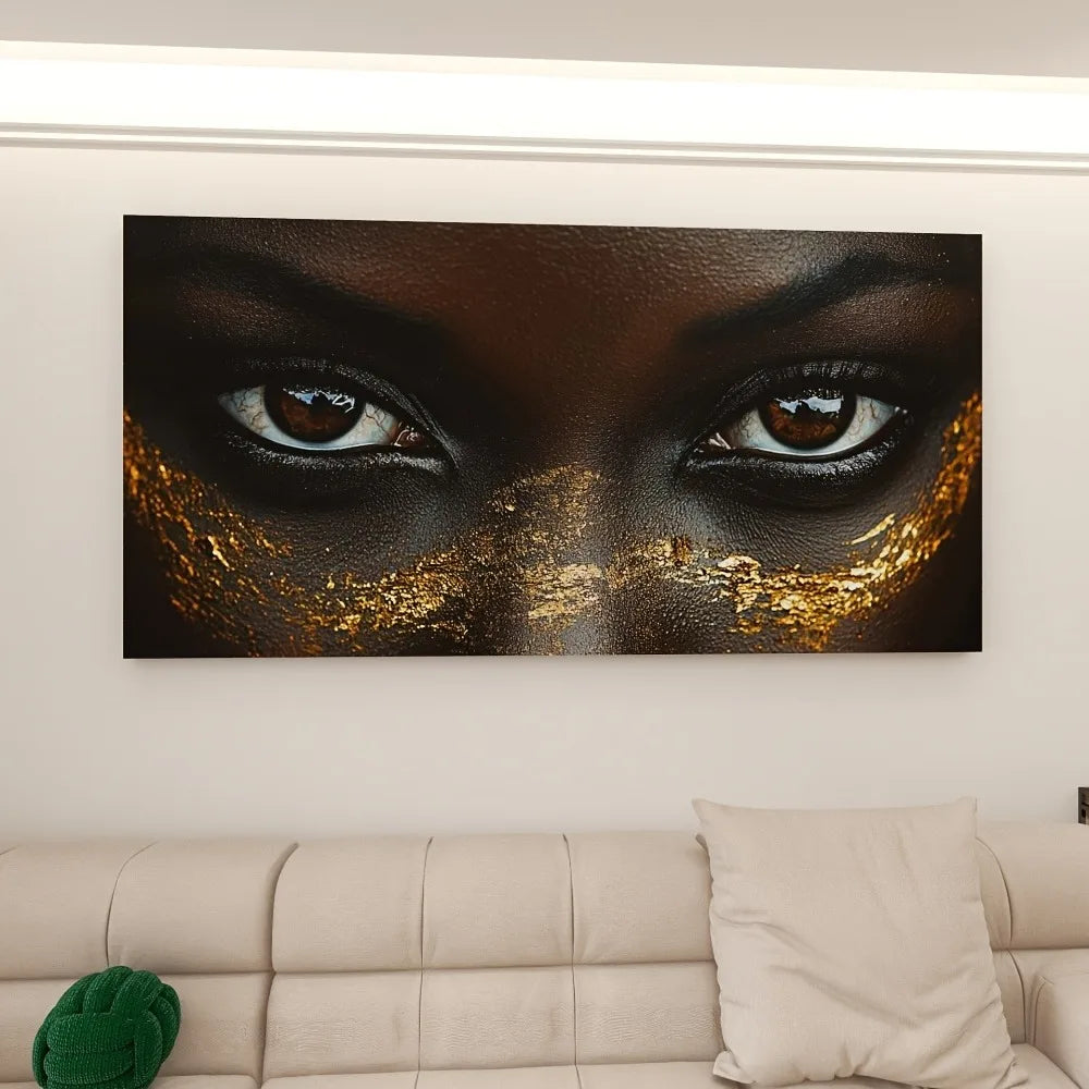 Modern African Women's Abstract Art Print on Canvas