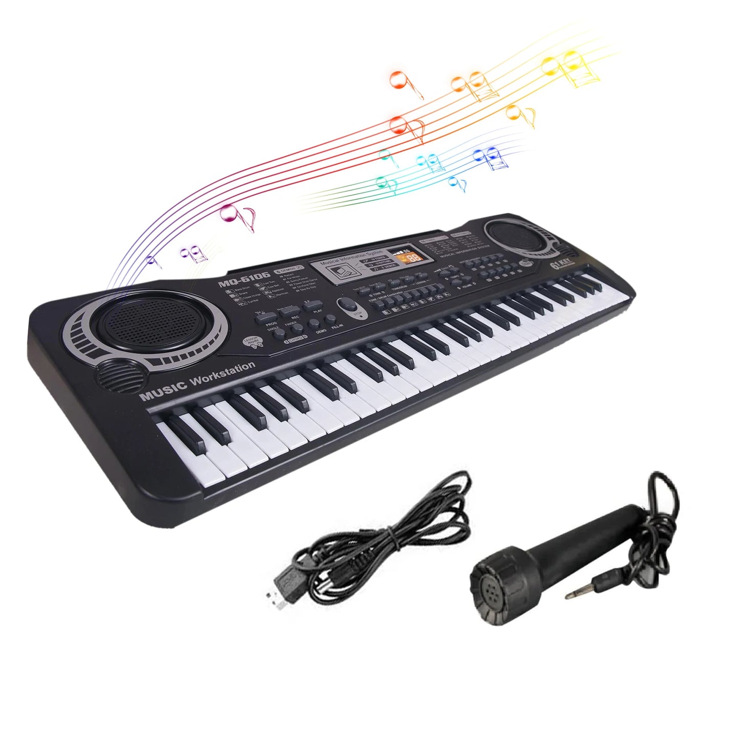 61 Keys Black Digital Music  Electric Piano