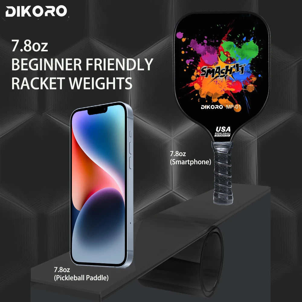 DIKORO Pickleball Paddle Graphite Textured Surface