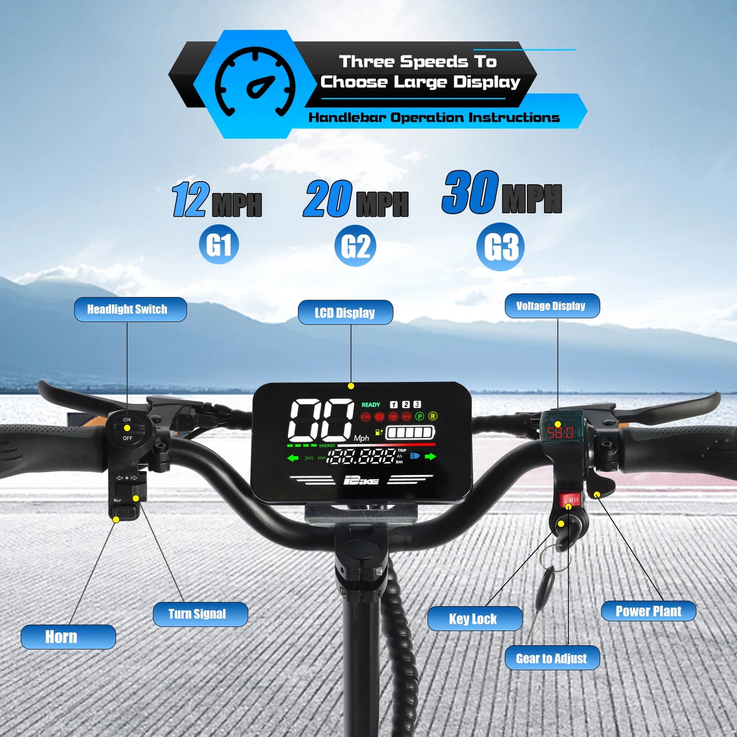 Arwibon Q30 Adult Electric Scooter 2500W Motor Top Speed 30MPH 48V 16AH 11 Inch Off Road Tires Sport Commuter Folding E Scooter