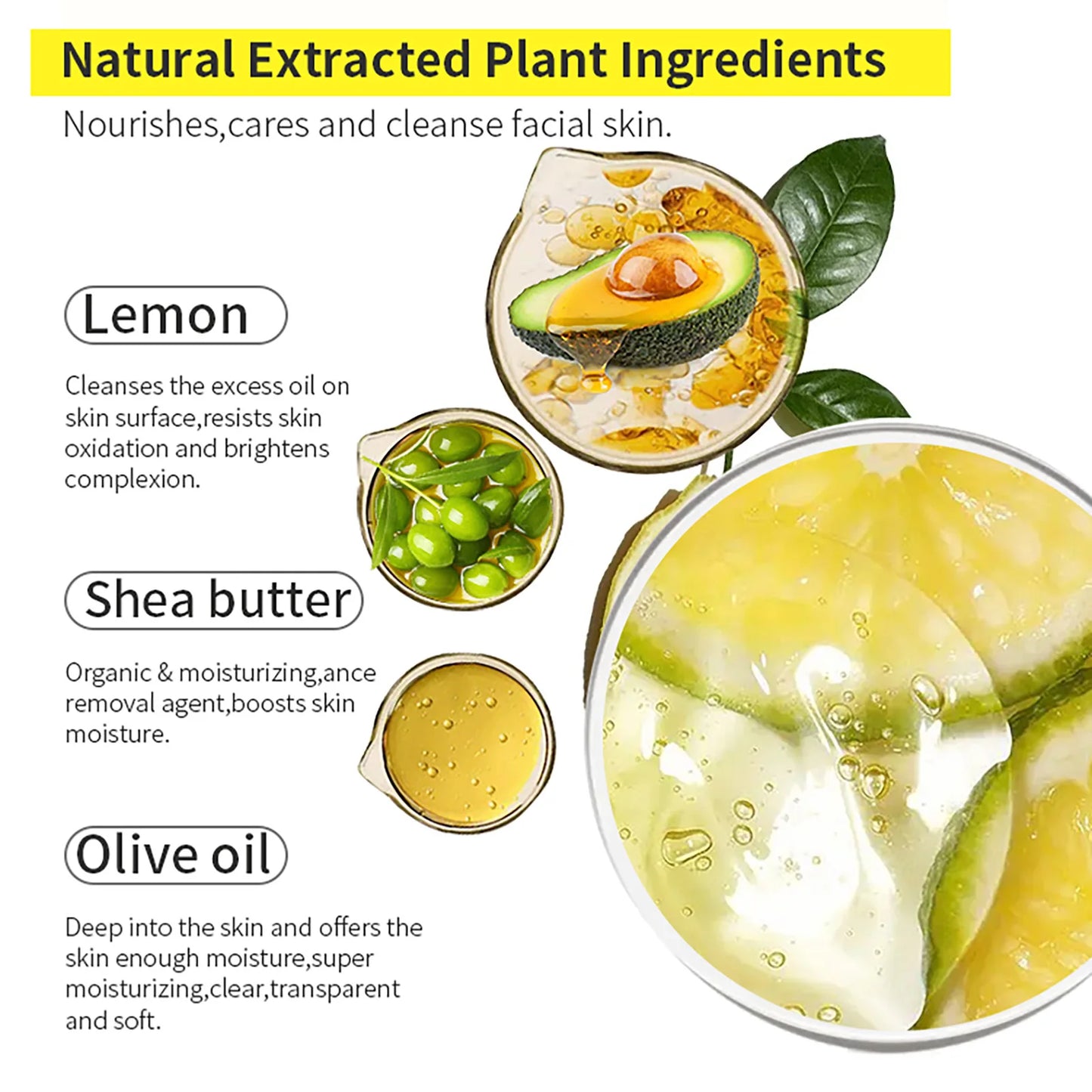 AILKE Organic Lemon Soap Whitening Bar for Clean Skin