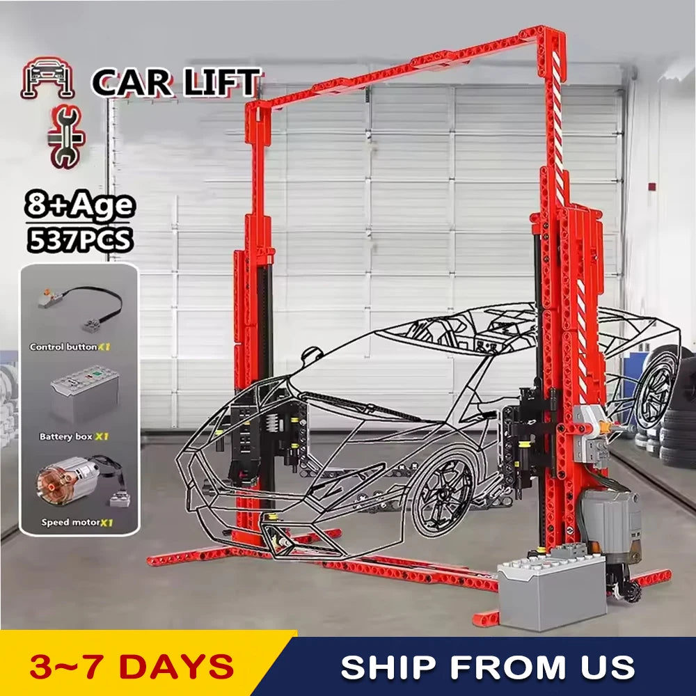 Mould Building Blocks High Tech APP RC Motorized Car Lift Model Assemble Bricks Car Parts Kids Toys Christmas Gifts