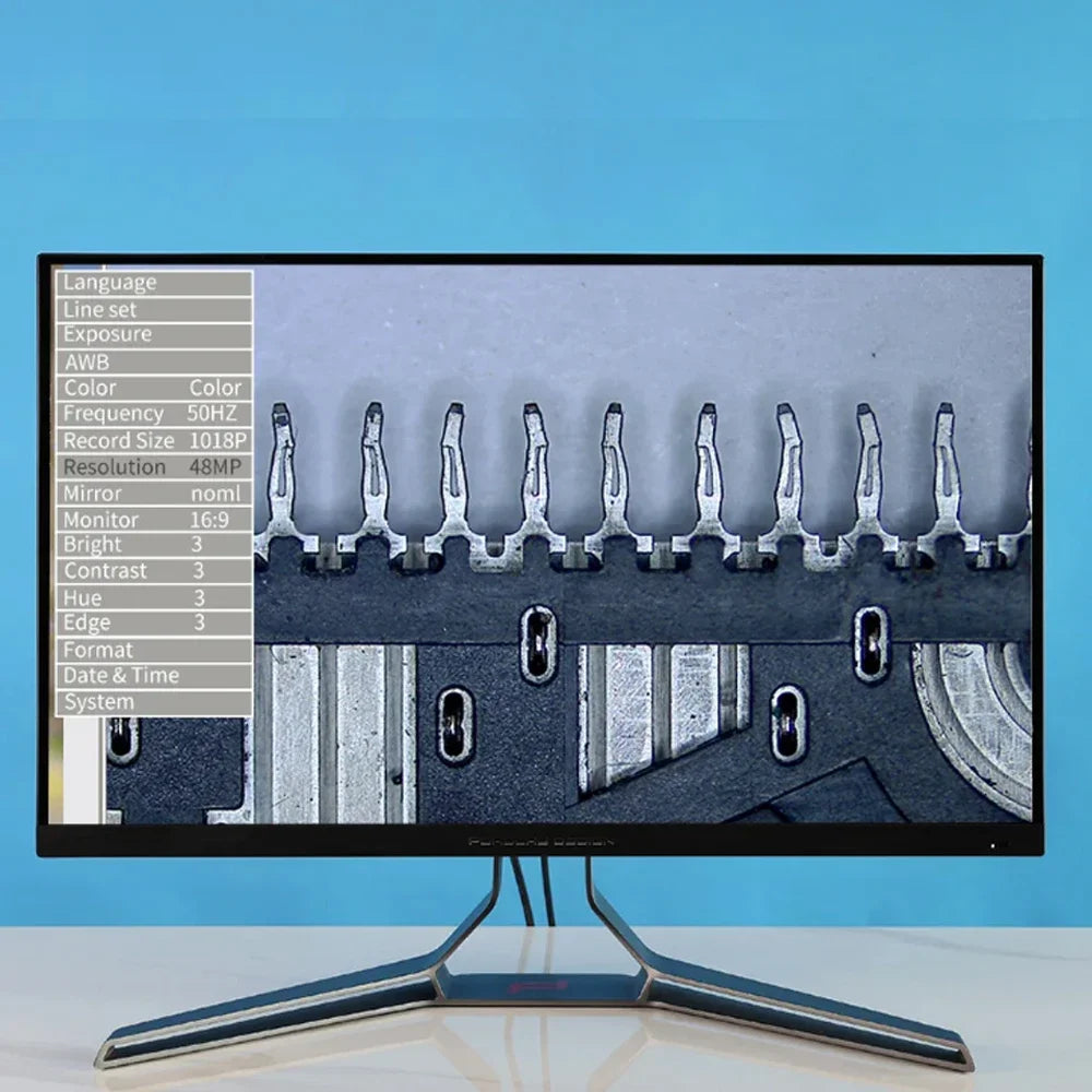 150X Zoom Lens Electronic Digital Microscope 4K 48MP Soldering Camera HDMI USB IMX327 Microscope Tools Ring Light Stand Repair