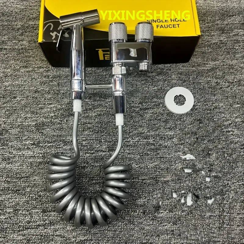 Stainless Steel Double Outlet Angle Valve Large Flow Shower Control Valve for Bathrooms and Washing Machines