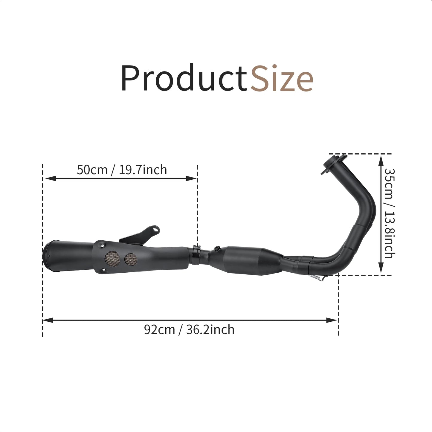 Motorcycle Exhaust Pipe for Kawasaki Vulcan S650 650S VN650 2015 to 2022 High Quality Black Modified Accessory
