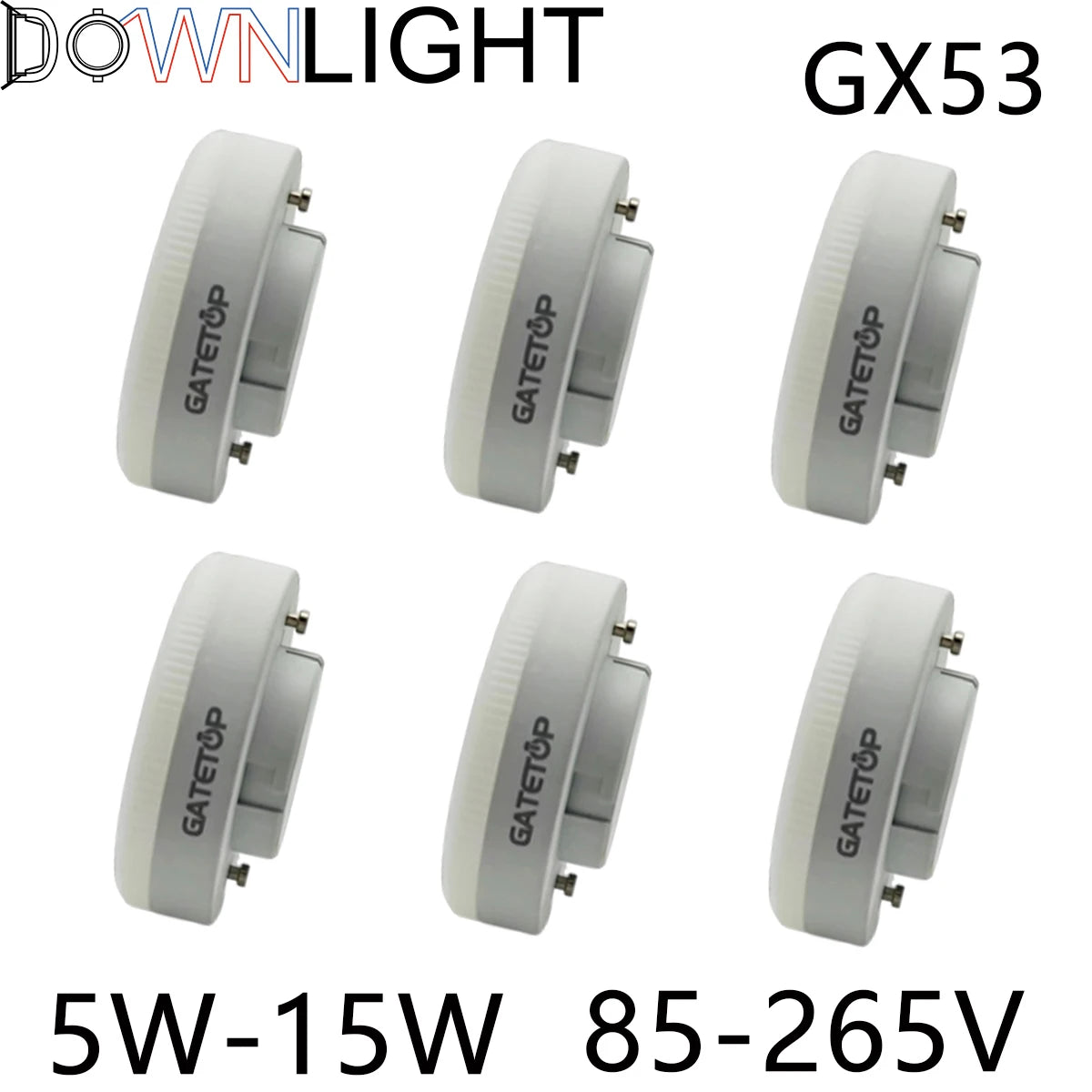 10PCS 5W 7W 9W 12W 15W LED Spotlight GX53 Without Flicker